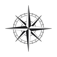 Compass Icon Isolated On White Background