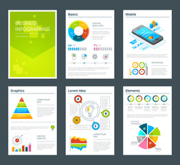 Canvas Print - Design template of business annual reports. Vector brochure