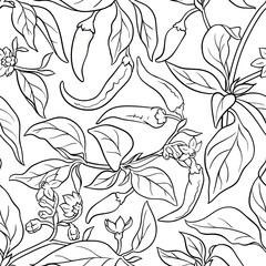 Sticker - cayenne pepper seamless pattern