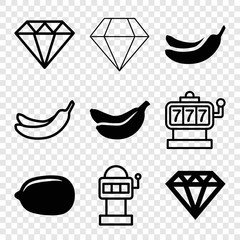 Poster - Set of 9 slot filled and outline icons