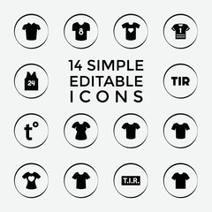 Poster - Set of 14 t filled icons