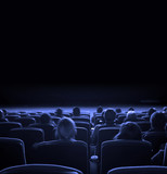Fototapeta  - viewers at movie theater