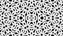 Seamless Pattern With Celtic Knot Ornament Of Black, Gray, And White Shades