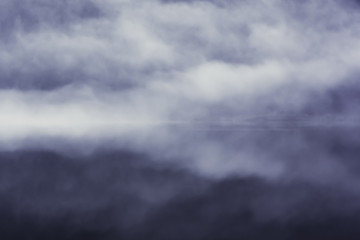 Mist reflected on a lake