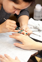 Picture Of Woman At Manicure Procedure