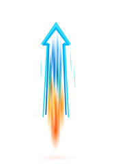 Wall Mural - modern logo template with color arrow rocket07