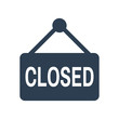Closed icon on white background.