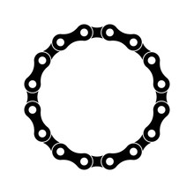 Bicycle Chain Circle On A White Background