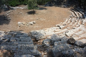 the remains of the ancient stone amphitheatre