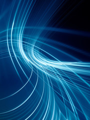 Wall Mural - abstract blue and black background texture. dynamic curves ands blurs pattern. detailed fractal grap