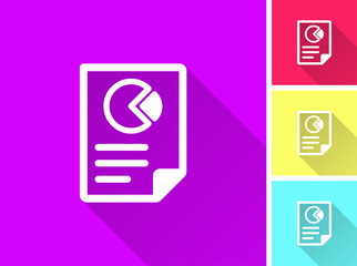 Sticker - Business report - vector icon.