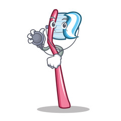 Sticker - Doctor toothbrush character cartoon style