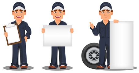 Wall Mural - Professional auto mechanic in uniform