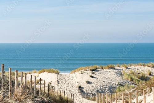 Fotomural CAP FERRET (Bassin d'Arcachon, France), accès à la plage
