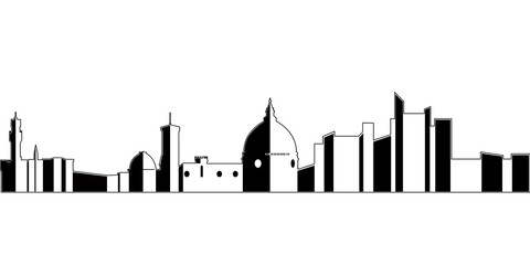 Sticker - Isolated florence cityscape