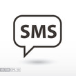 SMS flat Icon. Sign sms message