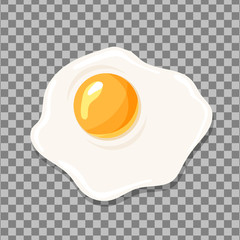 fried egg isolated. egg vector icon