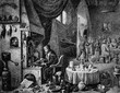 An alchemist in his laboratory by David Teniers the Younger (from Spamers Illustrierte  Weltgeschichte, 1894, 5[1], 406)