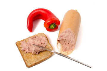 Poster - Toast mit Leberwurst und Paprika