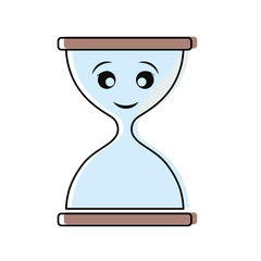 Canvas Print - Hourglass empty isolated smiling cartoon