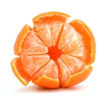 Fresh Mandarin Fruits On A White Background