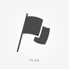 Wall Mural - Silhouette icon flag