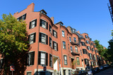 Fototapeta Miasto - Historic Buildings on Pinckney Street at West Cedar Street on Beacon Hill, Boston, Massachusetts, USA.