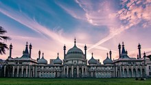 Time Lapse View Of The Brighton Royal Pavilion At Sunset