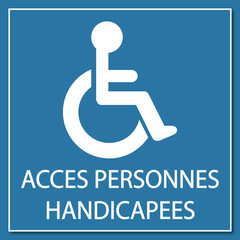 Sticker - Logo accès personnes handicapées.