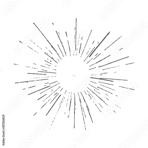 Vector Sun Burst, Sun Ray Hipster Style Stock Vector | Adobe Stock