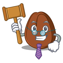 Sticker - Judge coffee bean mascot cartoon