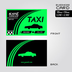 Wall Mural - taxi business card