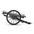 isolated antique cannon vector cartoon