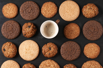 Poster - Various cookies and coffee