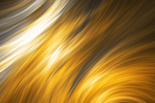 Abstract Fantastic Clouds. Fractal Background In Golden And Grey Colors. Fantasy Digital Art. 3D Rendering.