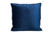 cobalt blue cushion on white background, isolated
