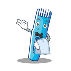 Wall Mural - Waiter trimmer mascot cartoon style