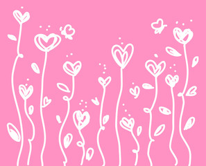  love Collection on white background, vector illustration.