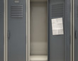 Shool Locker With Blank Note