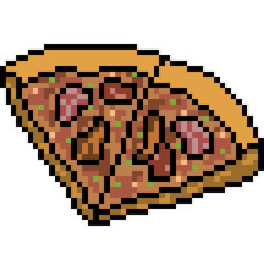 Poster - vector pixel art pizza bbq