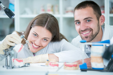 Wall Mural - Future dentists, mentors and health technicans in training