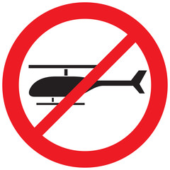 Wall Mural - no helicopter sign (prohibition icon)