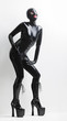 © Richard Semik - standing woman wearing latex clothes