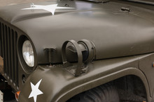Closeup Of Military Vehicle's Light