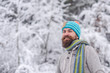 © Volodymyr - Bearded man smile in snowy forest