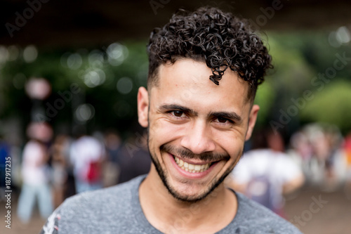 Fotografie, Tablou Potrait of Brazilian Gay Man Smiling