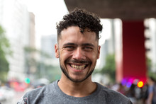 Potrait Of Brazilian Gay Man Smiling