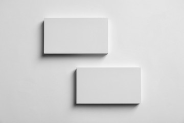 Wall Mural - Mock up of business cards on white background