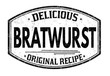 Bratwurst grunge rubber stamp