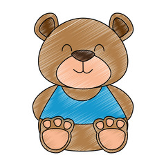 Canvas Print - cute bear teddy icon